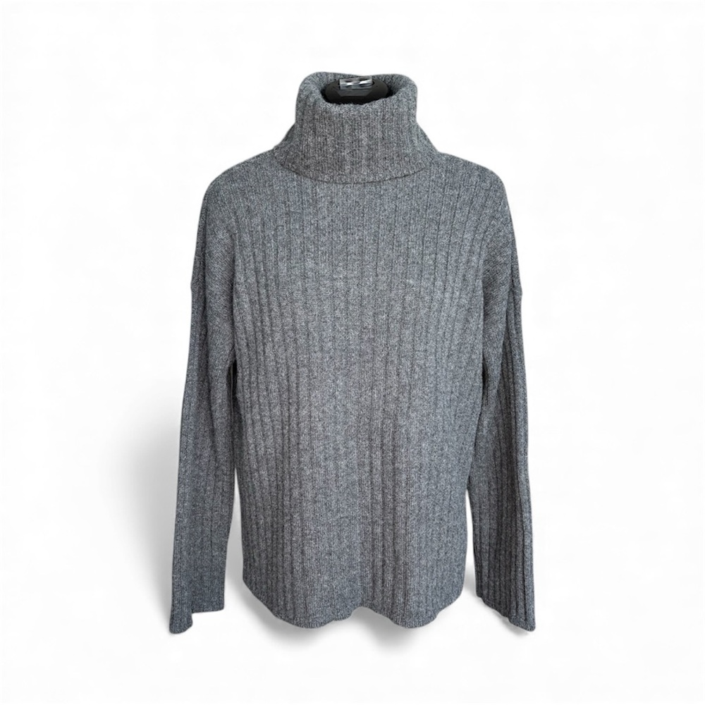 Madewell Cashmere Slit-Sleeve Turtleneck Sweater